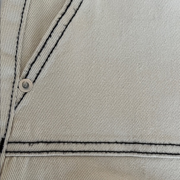 Miou Muse Beige Women's High Rise Cargo Midi Skirt - Picture 7 of 10